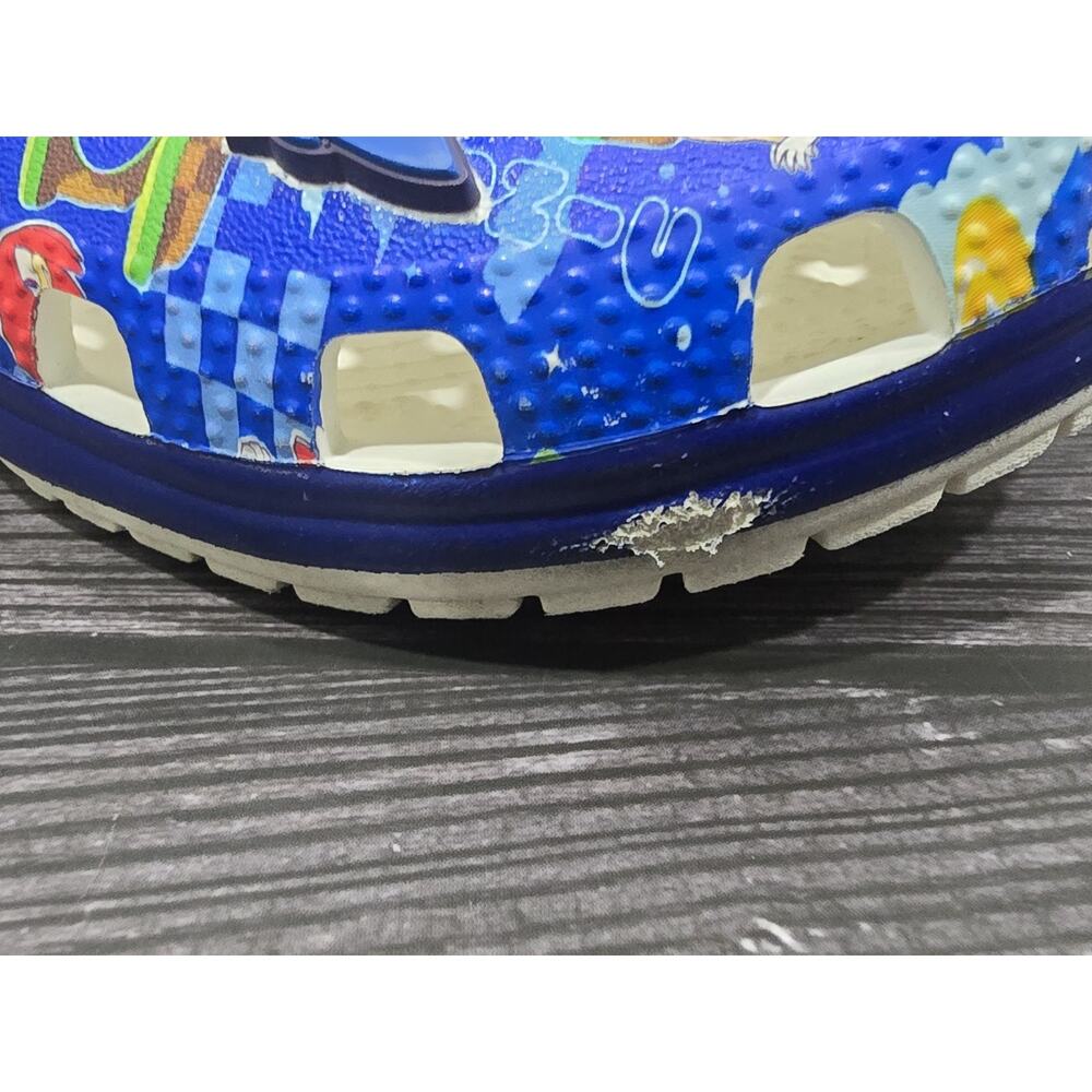 Crocs Sonic the Hedgehog Kids Blue Classic Clogs Jibbitz Charms Childs Size 12 - Picture 5 of 8